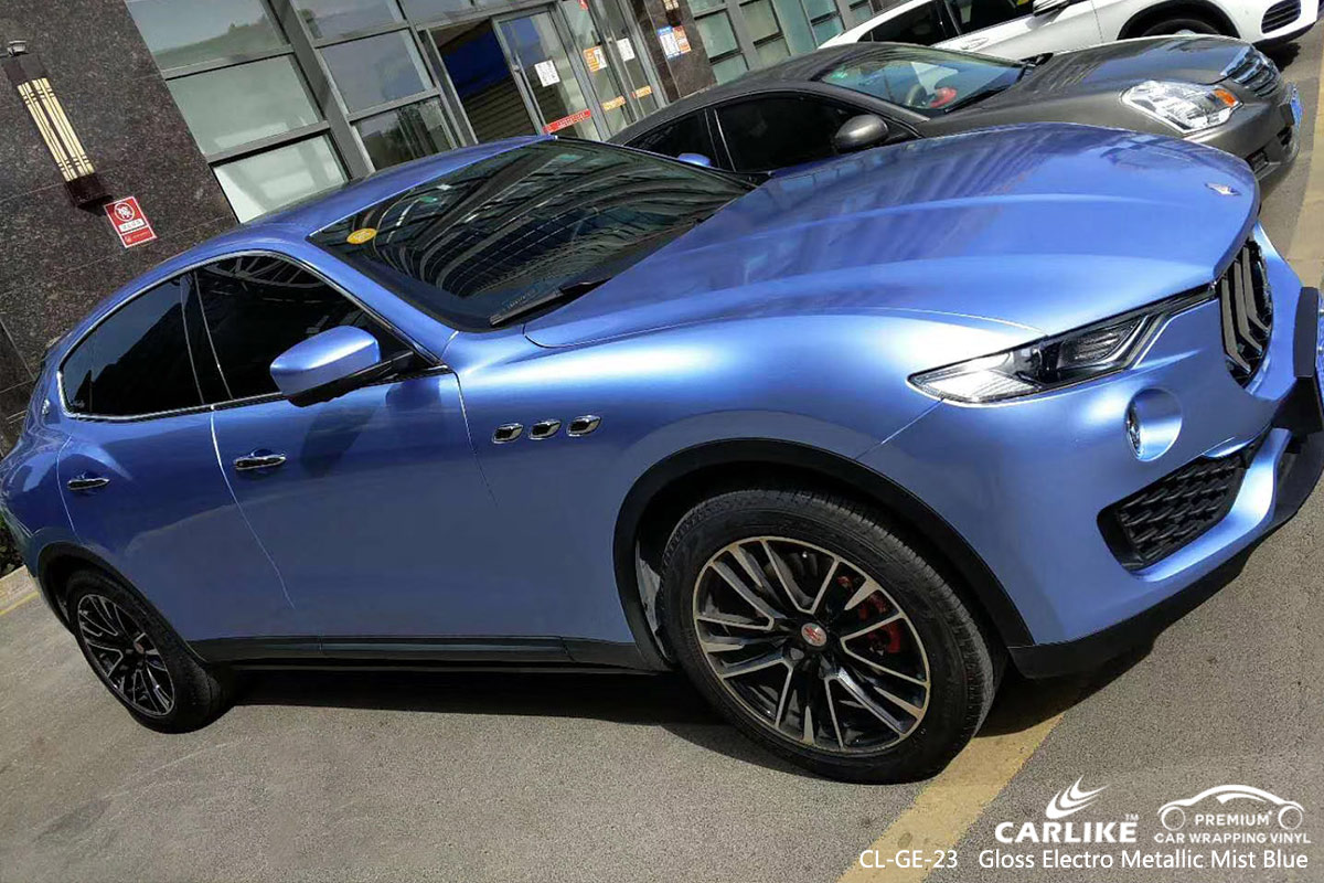 CL-GE-23 GLOSS ELECTRO METALLIC MIST BLUE CAR WRAP VINYL for MASERATI