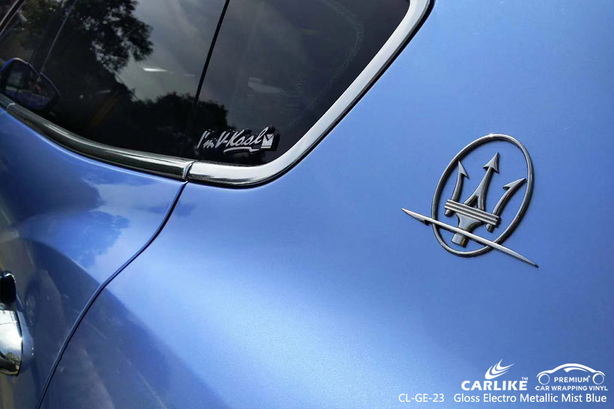 CL-GE-23 GLOSS ELECTRO METALLIC MIST BLUE CAR WRAP VINYL for MASERATI