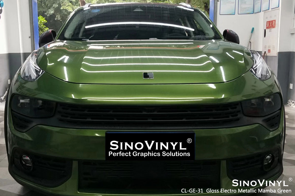CL-GE-31 Gloss Electro Metallic Mamba Green car wrap vinyl for Lynk&Co