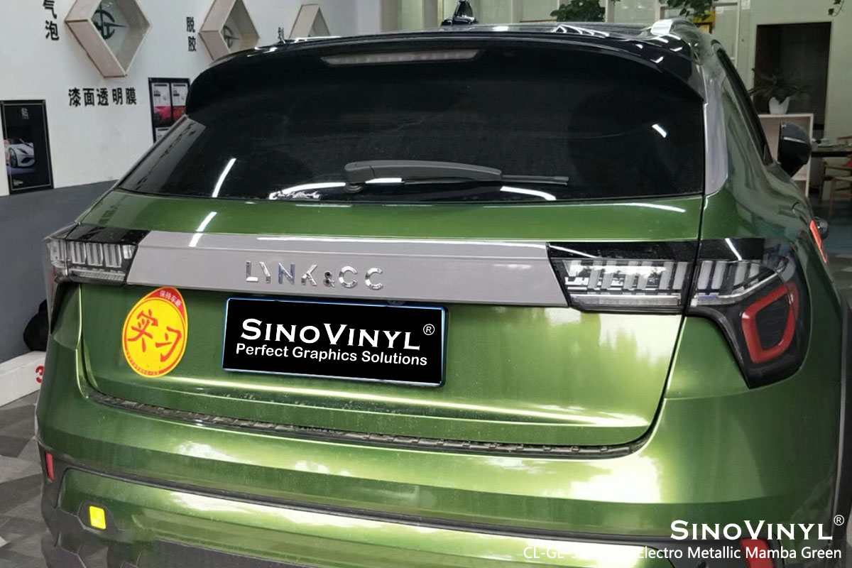 CL-GE-31 Gloss Electro Metallic Mamba Green car wrap vinyl for Lynk&Co