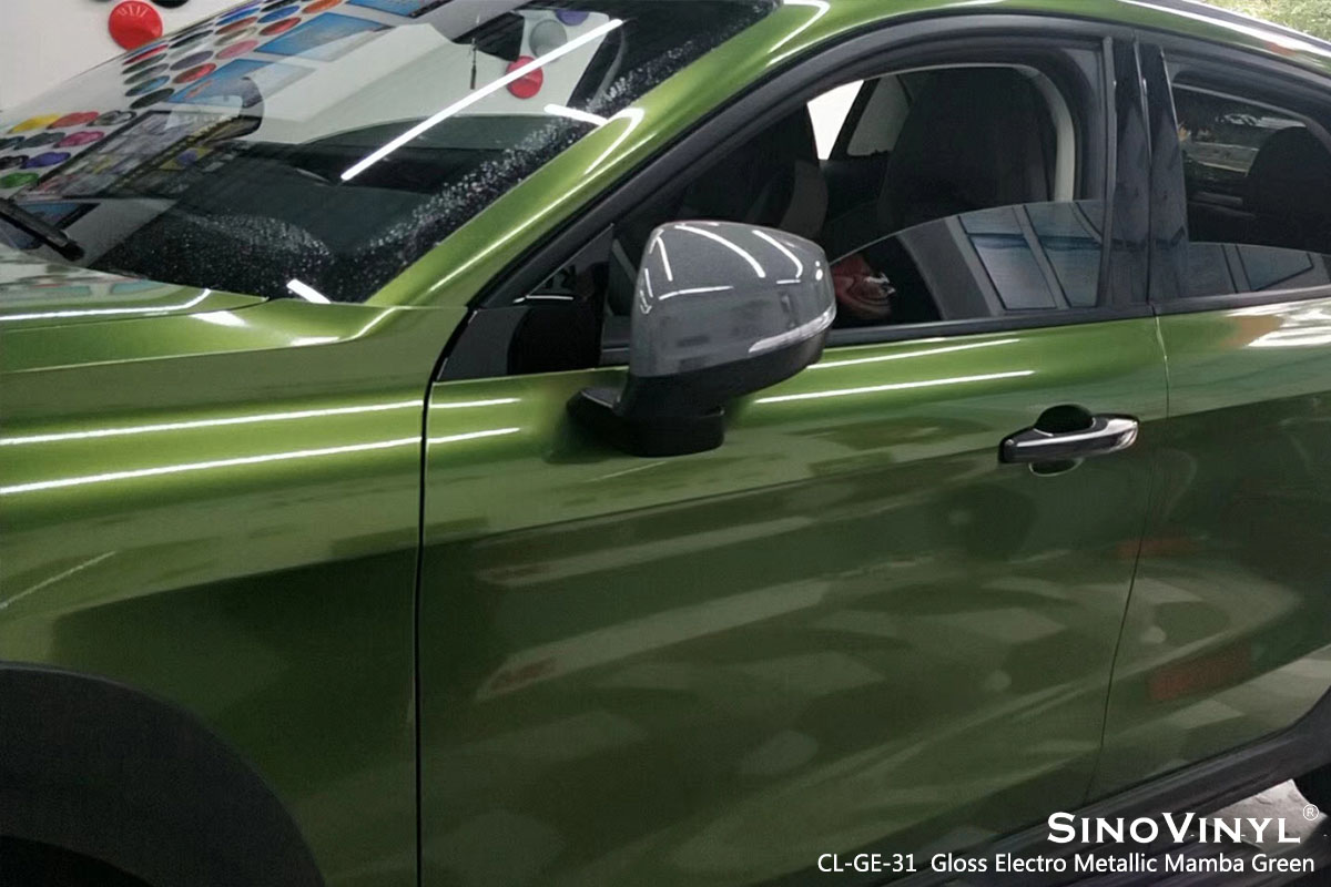 CL-GE-31 Gloss Electro Metallic Mamba Green car wrap vinyl for Lynk&Co