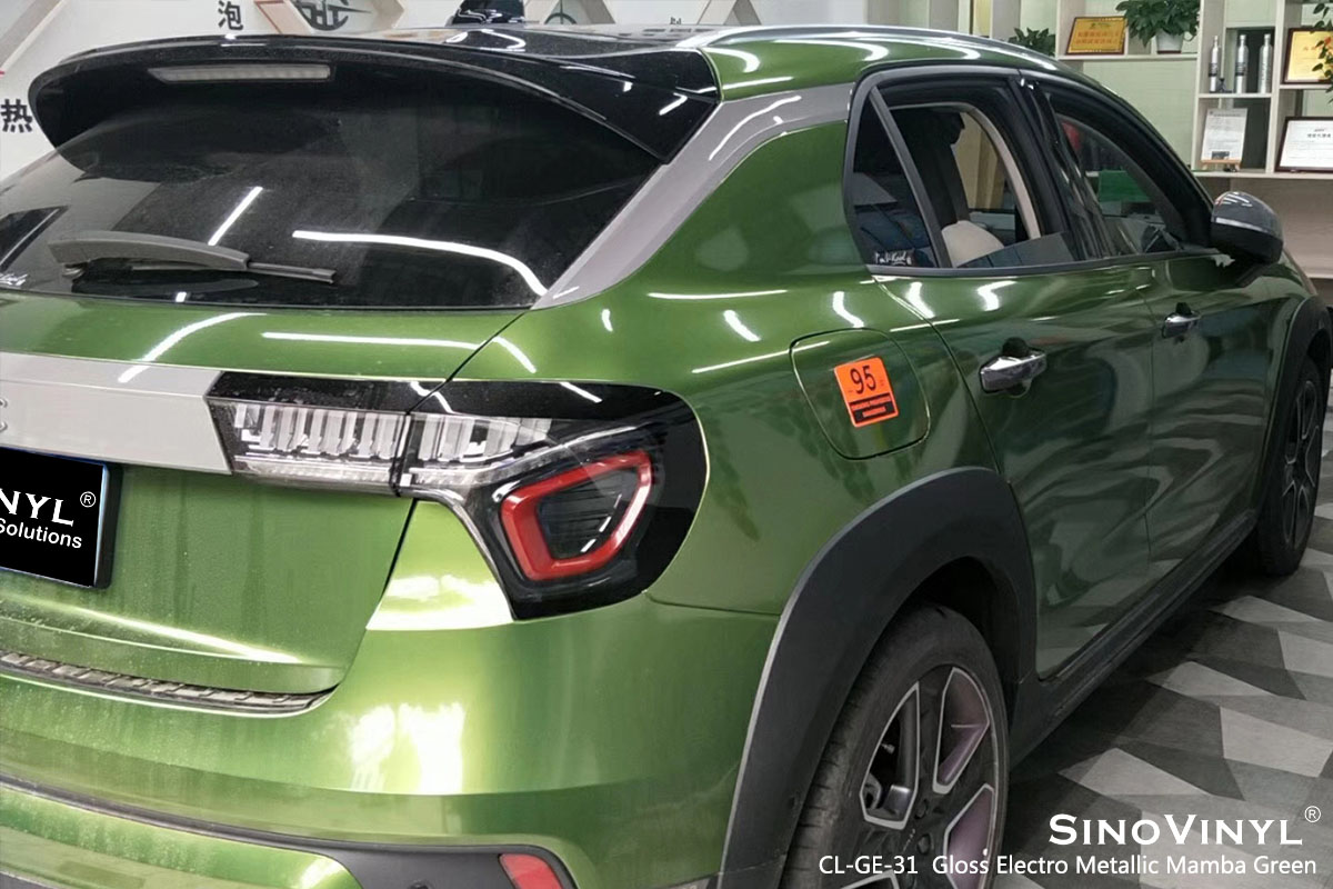 CL-GE-31 Gloss Electro Metallic Mamba Green car wrap vinyl for Lynk&Co