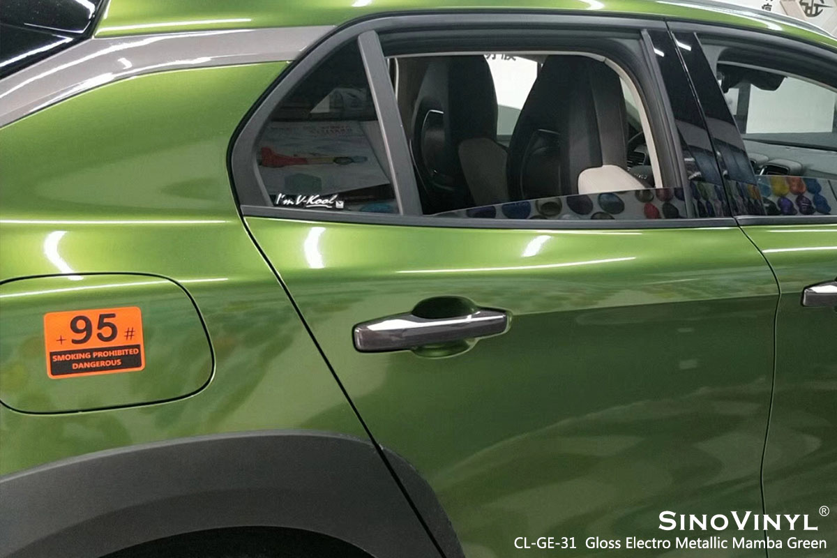 CL-GE-31 Gloss Electro Metallic Mamba Green car wrap vinyl for Lynk&Co