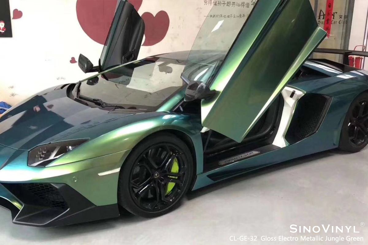 CL-GE-32 Gloss Electro Metallic Jungle Green виниловая пленка для автомобилей Lamborghini