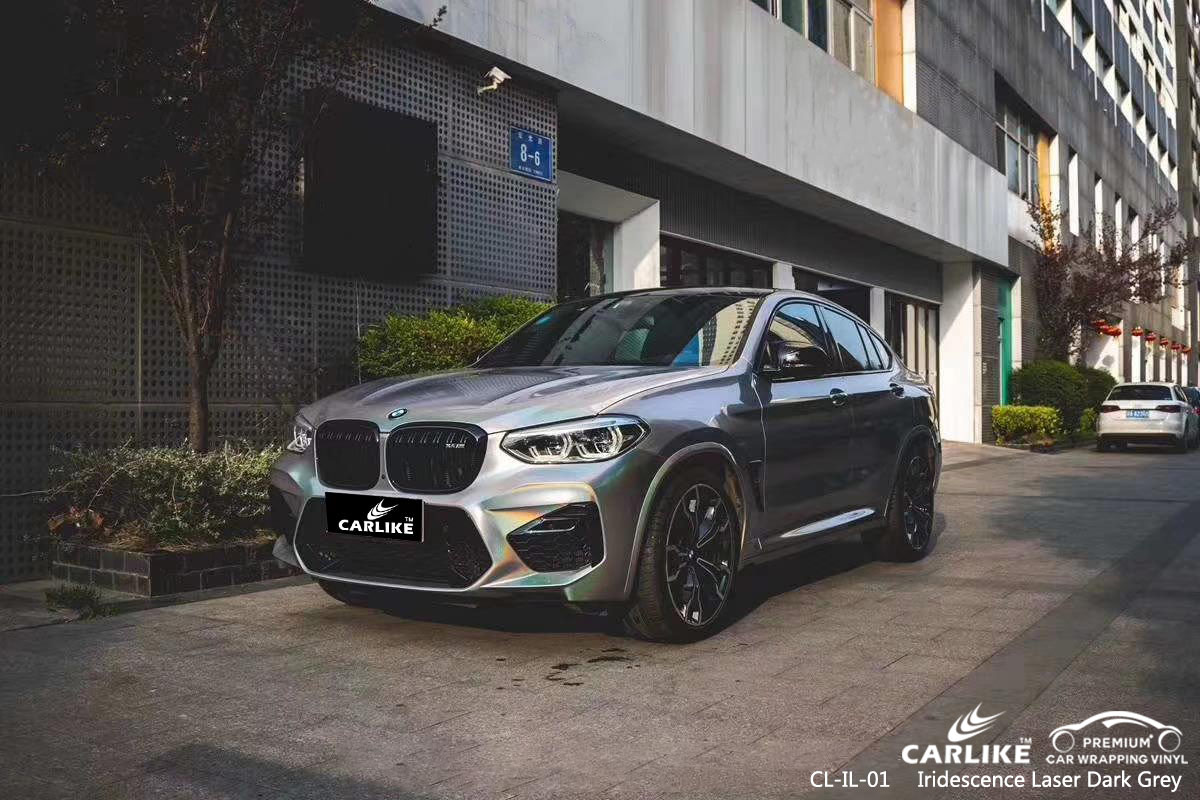 CL-IL-01 iridescence laser dark grey vinyl wrap my car for BMW Réunion