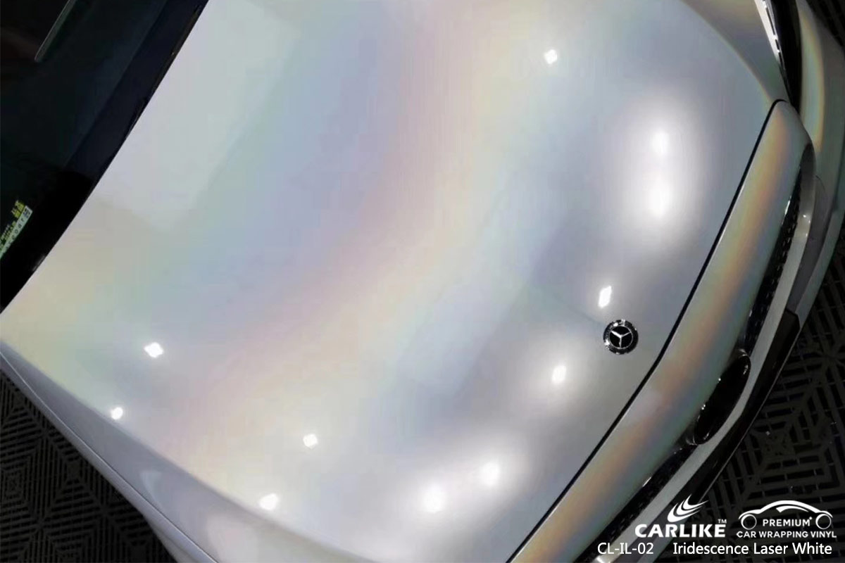 CL-IL-02 iridescence laser white car vinyl sticker paper for MERCEDES-BENZ Niger