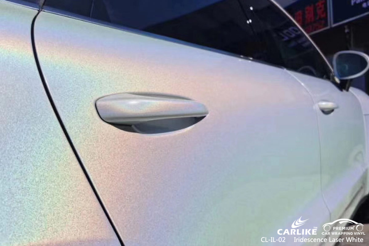 CL-IL-02 iridescence laser white auto car wrapping for PORSCHE Syria