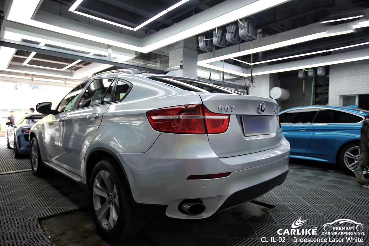 CL-IL-02 iridescence laser white vehicle wrapping vinyl for BMW American Samoa