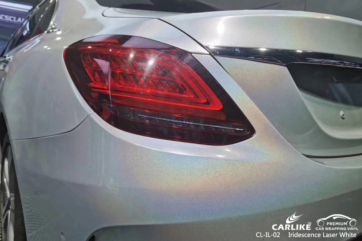 CL-IL-02 iridescence laser white car vinyl sticker paper for MERCEDES-BENZ Niger