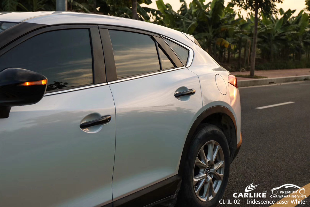 CL-IL-02 iridescence laser white car vehicle vinyl wrap for MAZDA Caribbean Netherlands