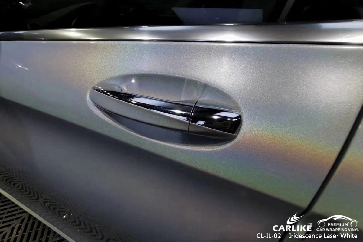 CL-IL-02 iridescence laser white car vinyl sticker paper for MERCEDES-BENZ Niger