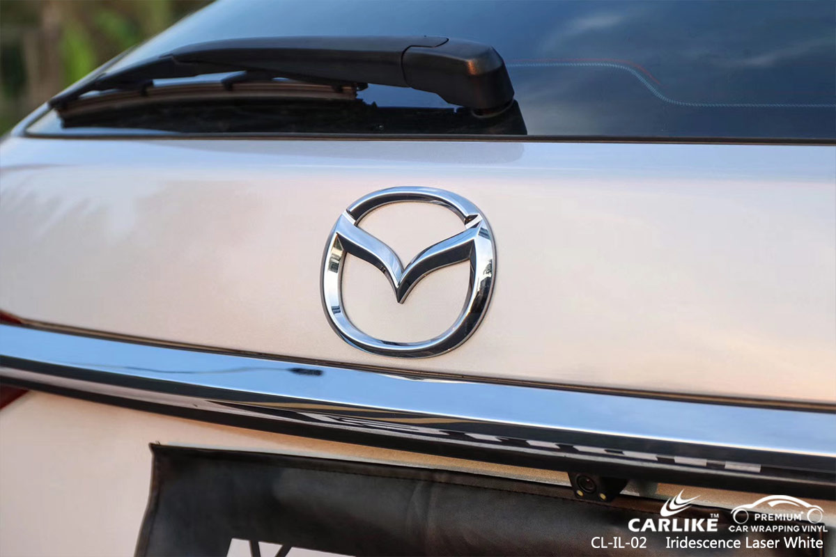 CL-IL-02 iridescence laser white car vehicle vinyl wrap for MAZDA Caribbean Netherlands