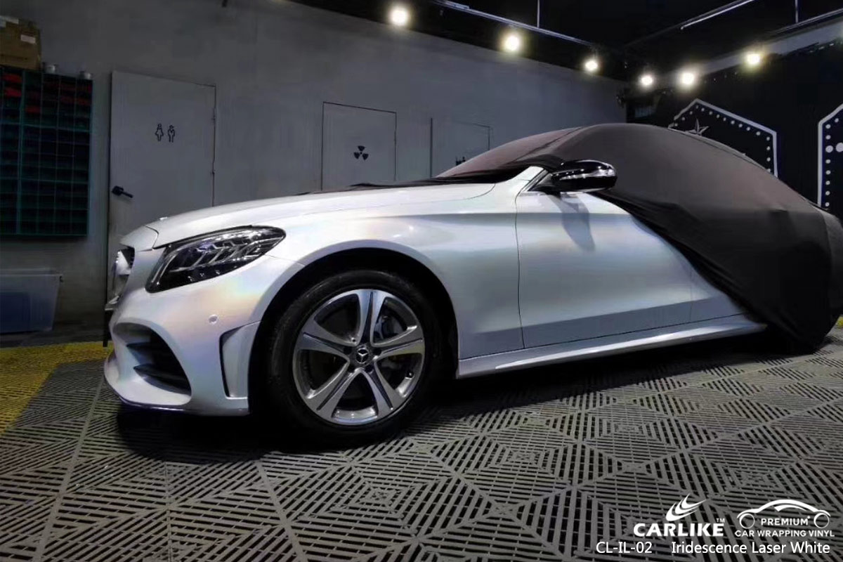 CL-IL-02 iridescence laser white car vinyl sticker paper for MERCEDES-BENZ Niger