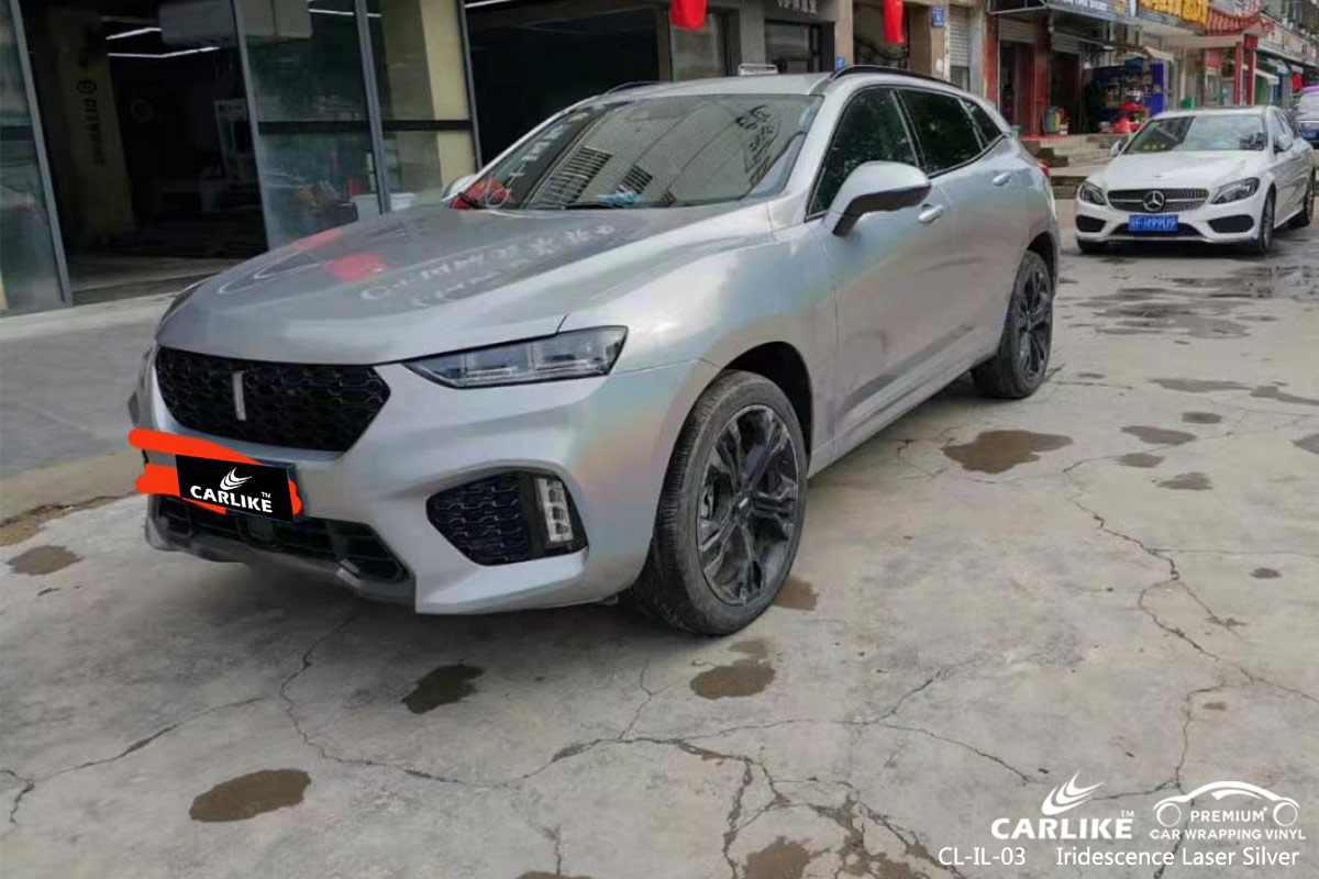 CL-IL-03 iridescence laser silver car wrapping foil for WEY Mali