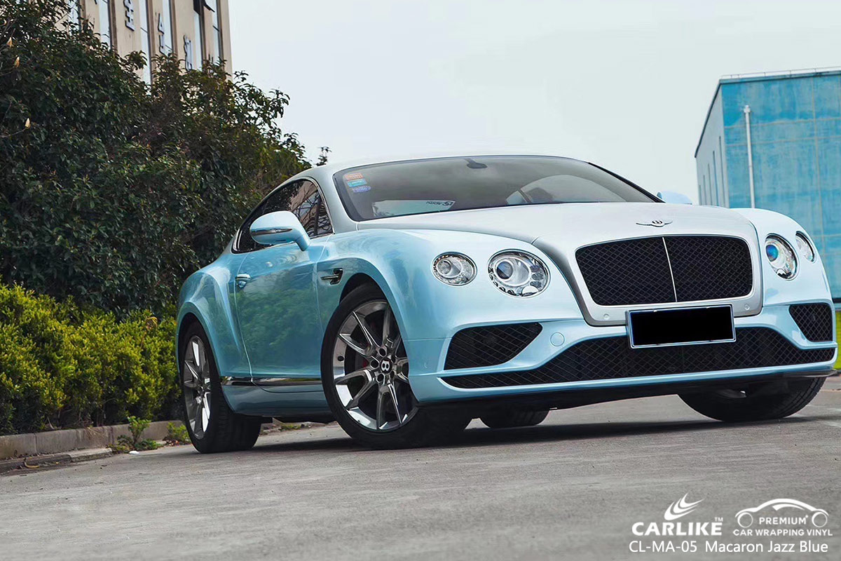 CL-MA-05 macaron jazz blue body wrap car supplier for BENTLEY Anguilla