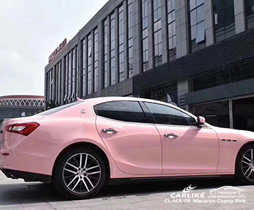 CL-MA-08 Macaron Kirschrosa Autoverpackungsfolie für MASERATI Togo