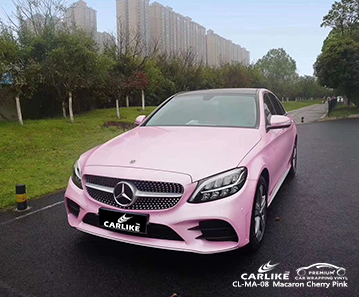 CL-MA-08 macaron cherry pink car vinyl wrap gloss for MERCEDES-BENZ