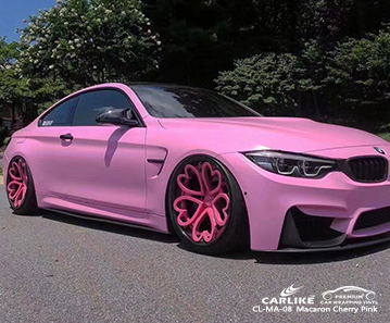 CL-MA-08 التفاف الفينيل الوردي للسيارة معكرون الكرز لسيارات BMW جزر ماريانا الشمالية