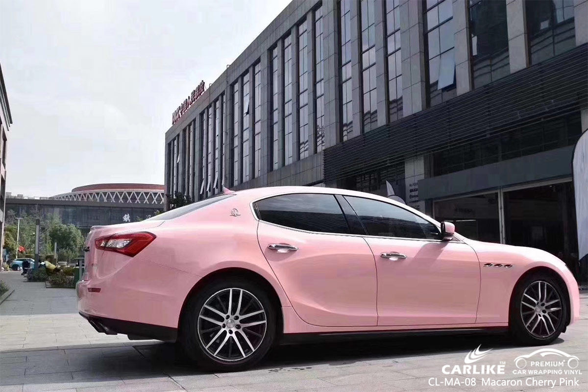 CL-MA-08 macaron cherry pink car wrap film for MASERATI Togo