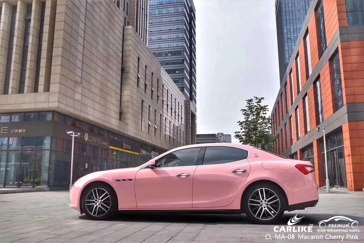 CL-MA-08 macaron cherry pink car wrap film for MASERATI Togo