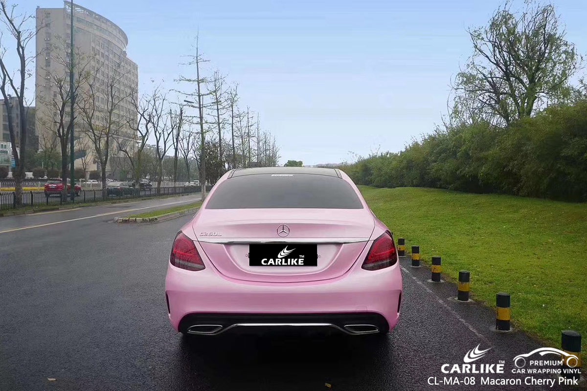CL-MA-08 macaron cherry pink car vinyl wrap gloss for MERCEDES-BENZ Burkina Faso