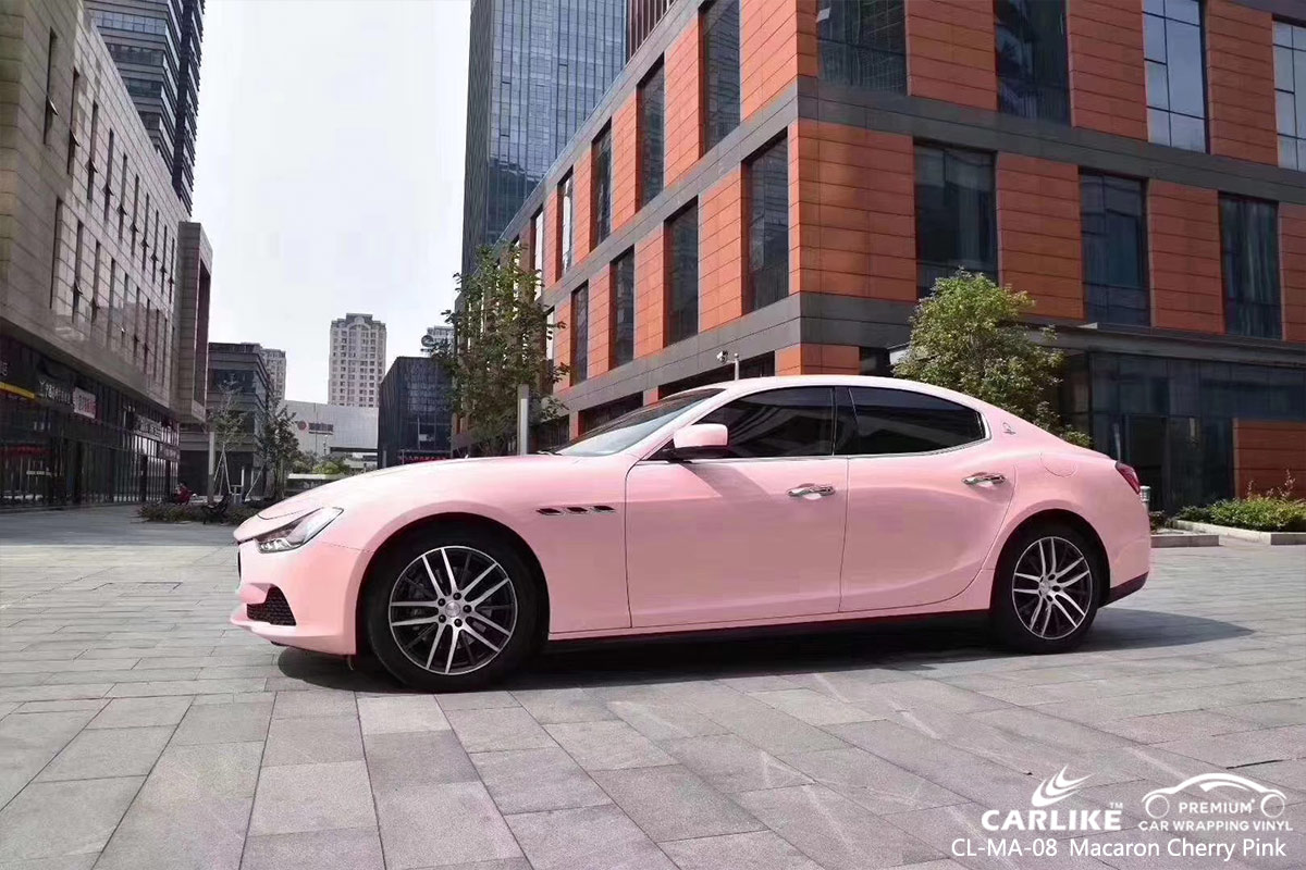 CL-MA-08 macaron cherry pink car wrap film for MASERATI Togo