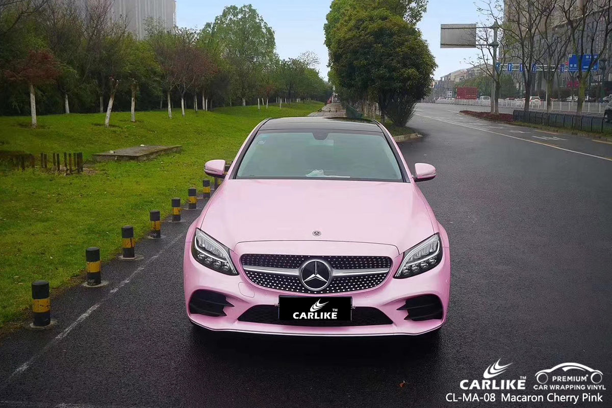 CL-MA-08 macaron cherry pink car vinyl wrap gloss for MERCEDES-BENZ Burkina Faso