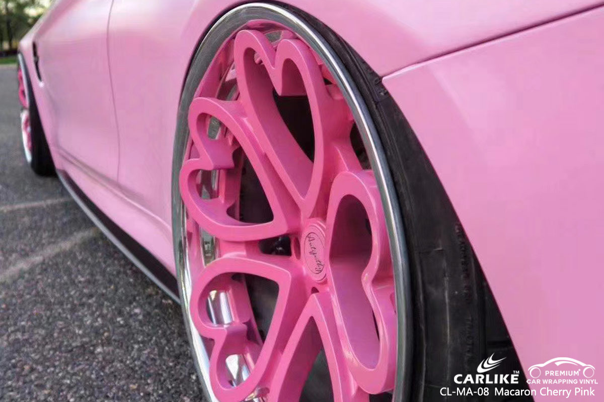 CL-MA-08 macaron cherry pink car vinyl wrapping for BMW Northern Mariana Islands