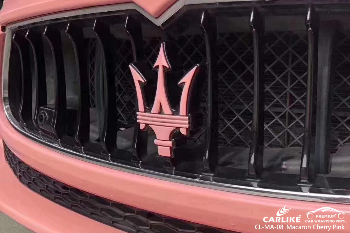 CL-MA-08 macaron cherry pink car wrap film for MASERATI Togo