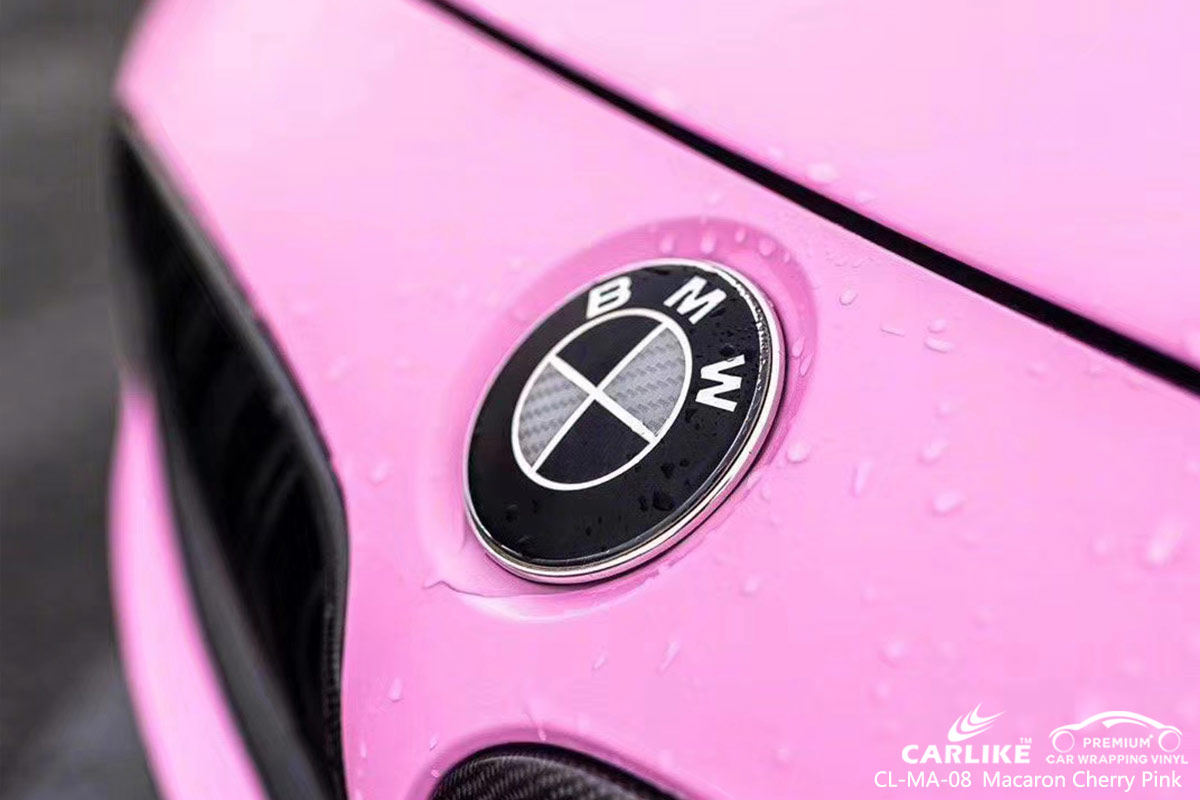 CL-MA-08 macaron cherry pink car vinyl wrapping for BMW Northern Mariana Islands