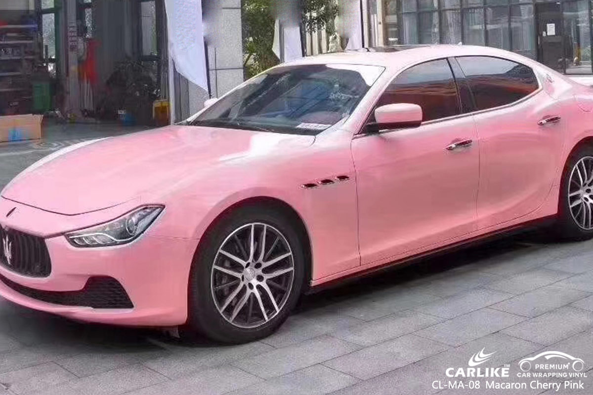 CL-MA-08 macaron cherry pink car wrap film for MASERATI Togo