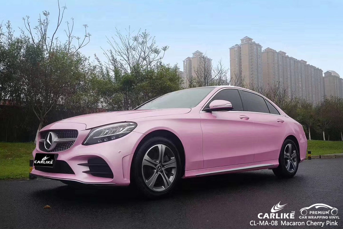 CL-MA-08 macaron cherry pink car vinyl wrap gloss for MERCEDES-BENZ Burkina Faso