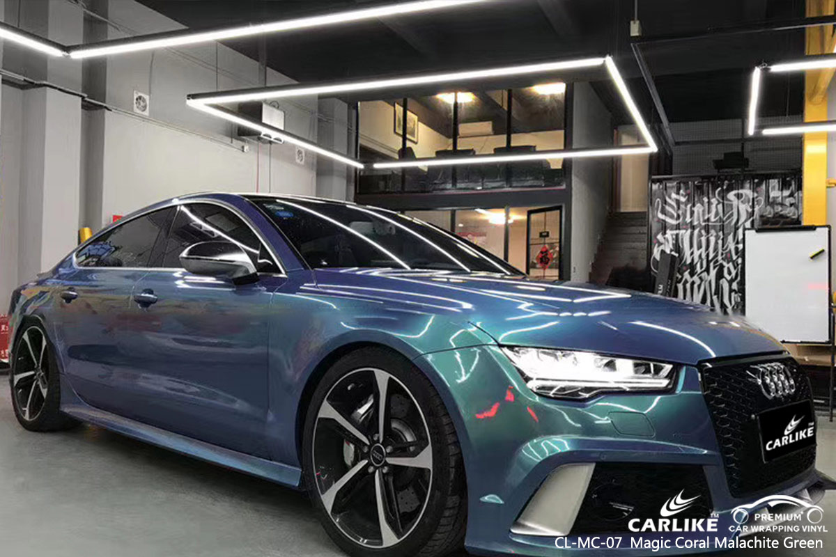 CL-MC-07 magic coral malachite green car wrap vinyl for AUDI