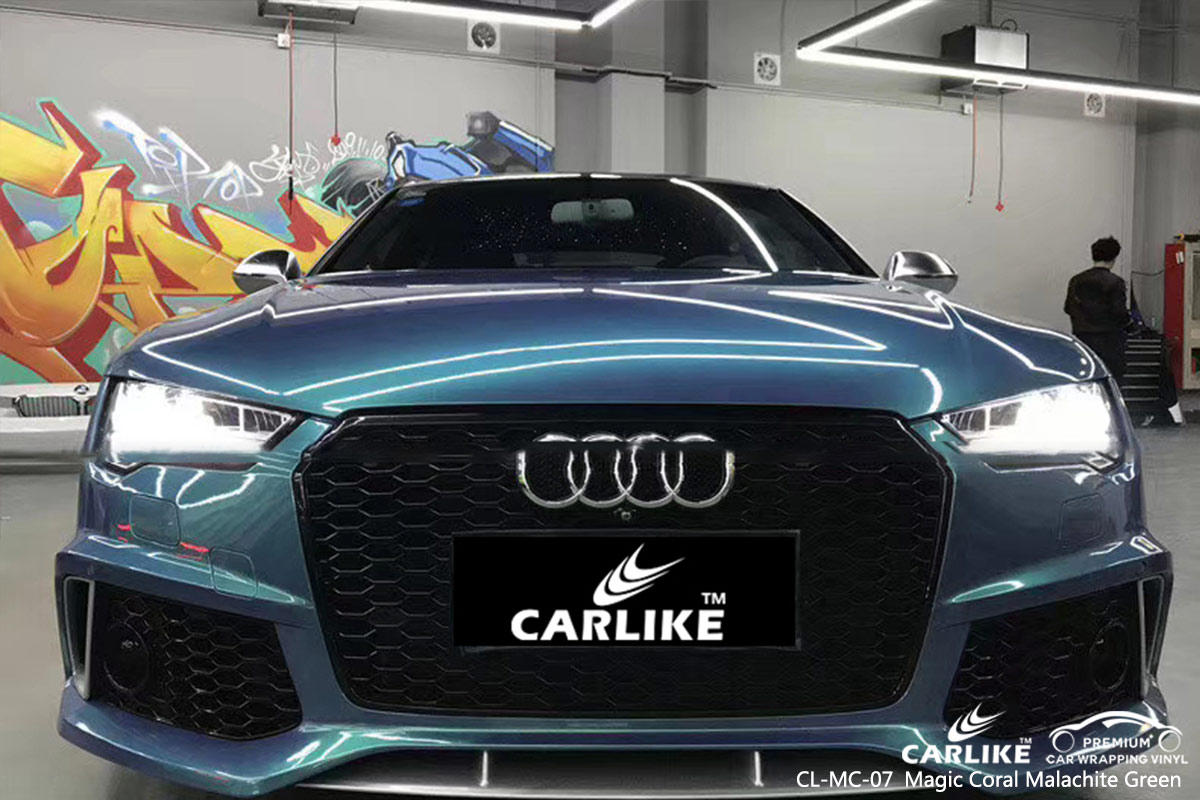 CL-MC-07 magic coral malachite green car wrap vinyl for AUDI
