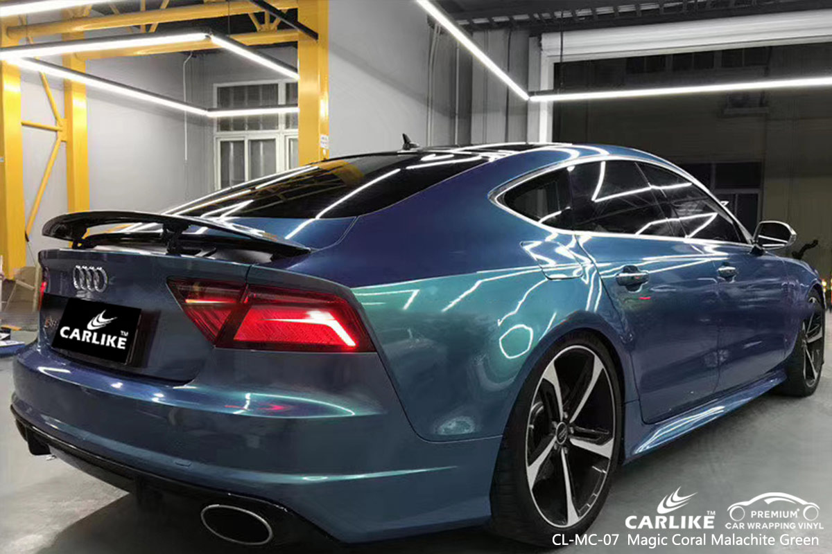 CL-MC-07 magic coral malachite green car wrap vinyl for AUDI