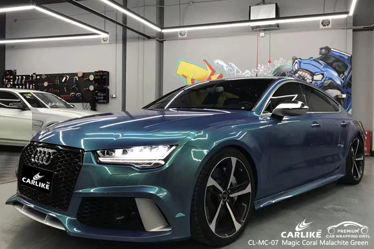 CL-MC-07 magic coral malachite green car wrap vinyl for AUDI