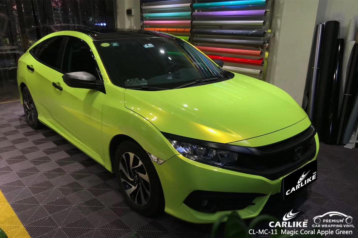 CL-MC-11 magic coral apple green car wrap vinyl for HONDA