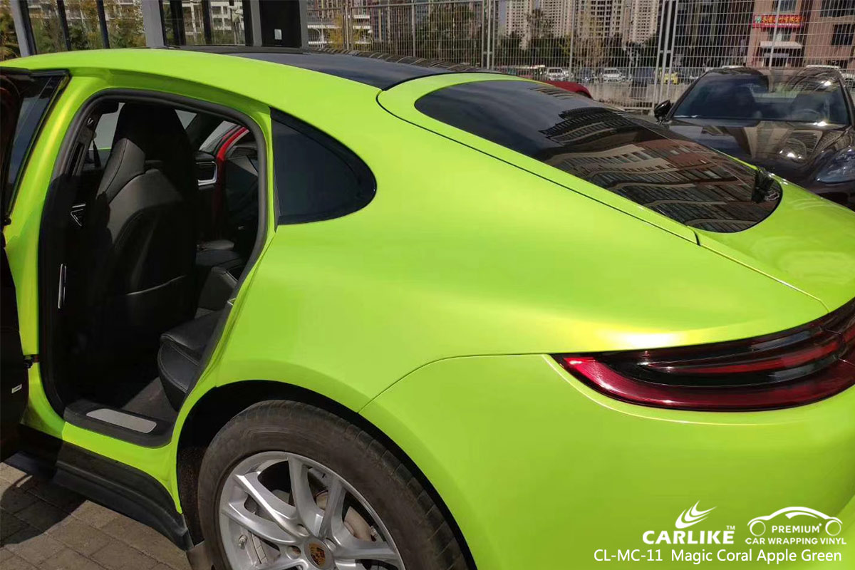 CL-MC-11 magic coral apple green car wrap vinyl for PORSCHE