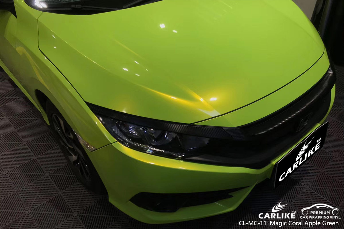 CL-MC-11 magic coral apple green car wrap vinyl for HONDA