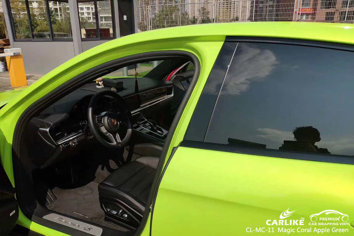 CL-MC-11 magic coral apple green car wrap vinyl for PORSCHE