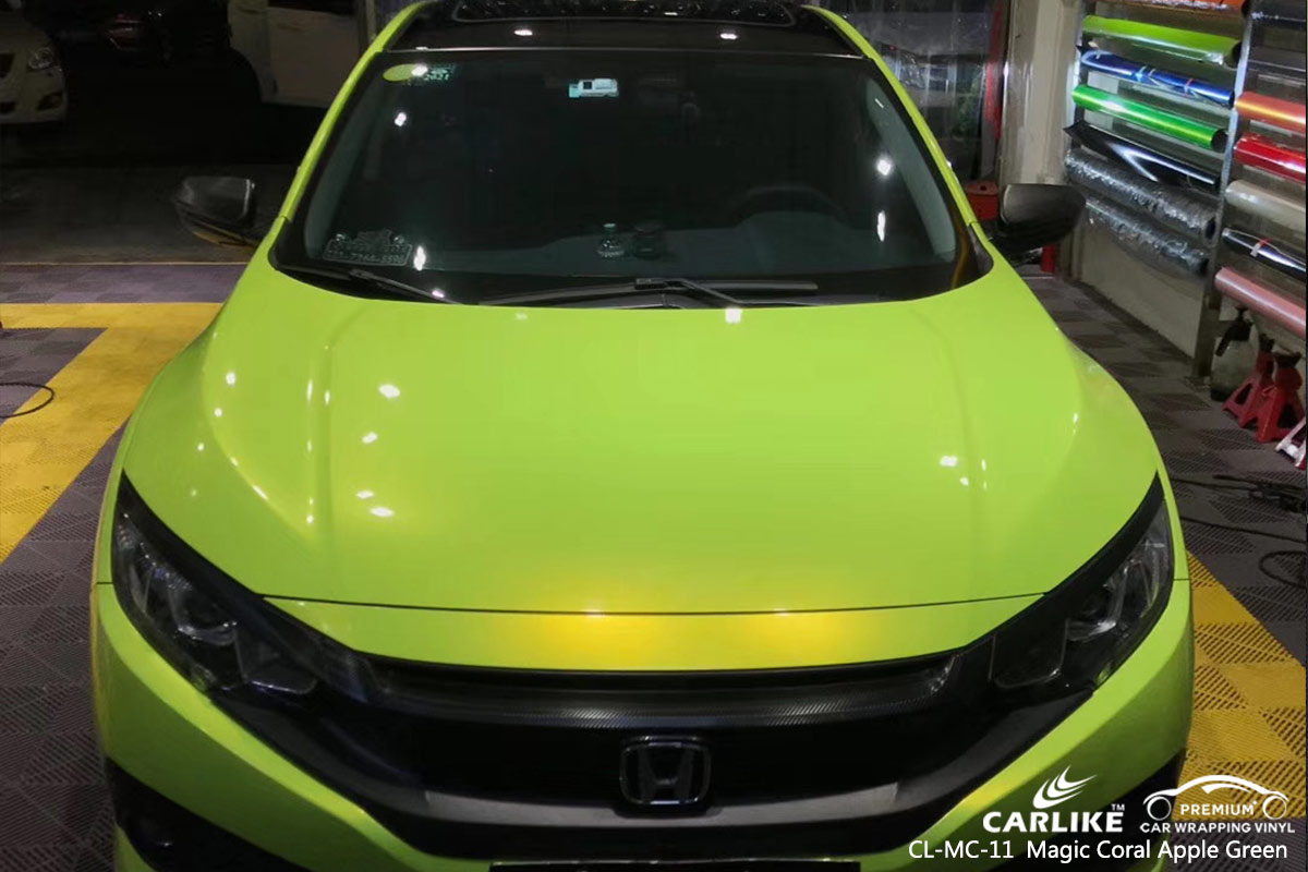 CL-MC-11 magic coral apple green car wrap vinyl for HONDA