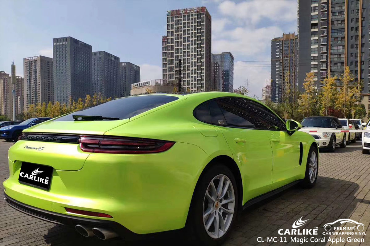CL-MC-11 magic coral apple green car wrap vinyl for PORSCHE