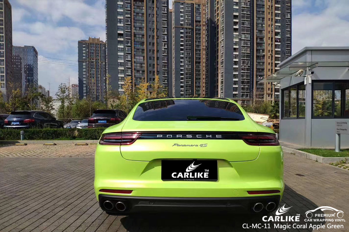 CL-MC-11 magic coral apple green car wrap vinyl for PORSCHE