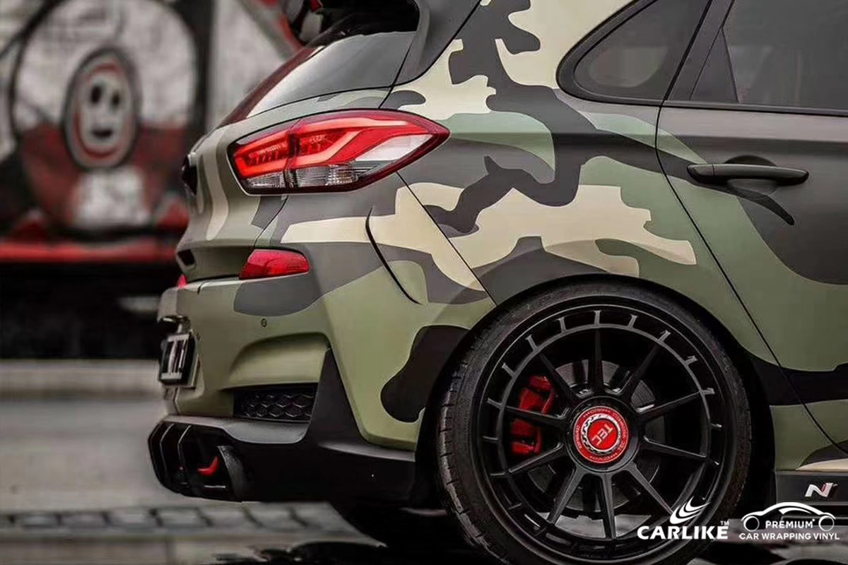 CL-CA-03 forest camouflage car wrap vinyl for BEIJING HYUNDAI