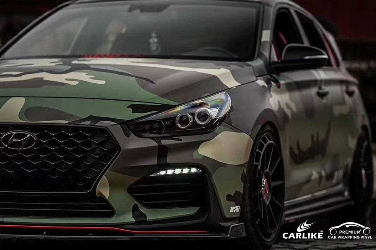 CL-CA-03 forest camouflage car wrap vinyl for BEIJING HYUNDAI