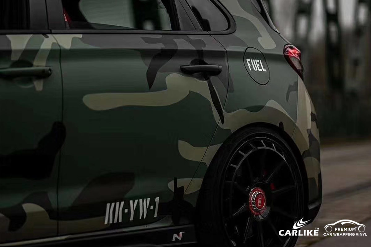 CL-CA-03 forest camouflage car wrap vinyl for BEIJING HYUNDAI