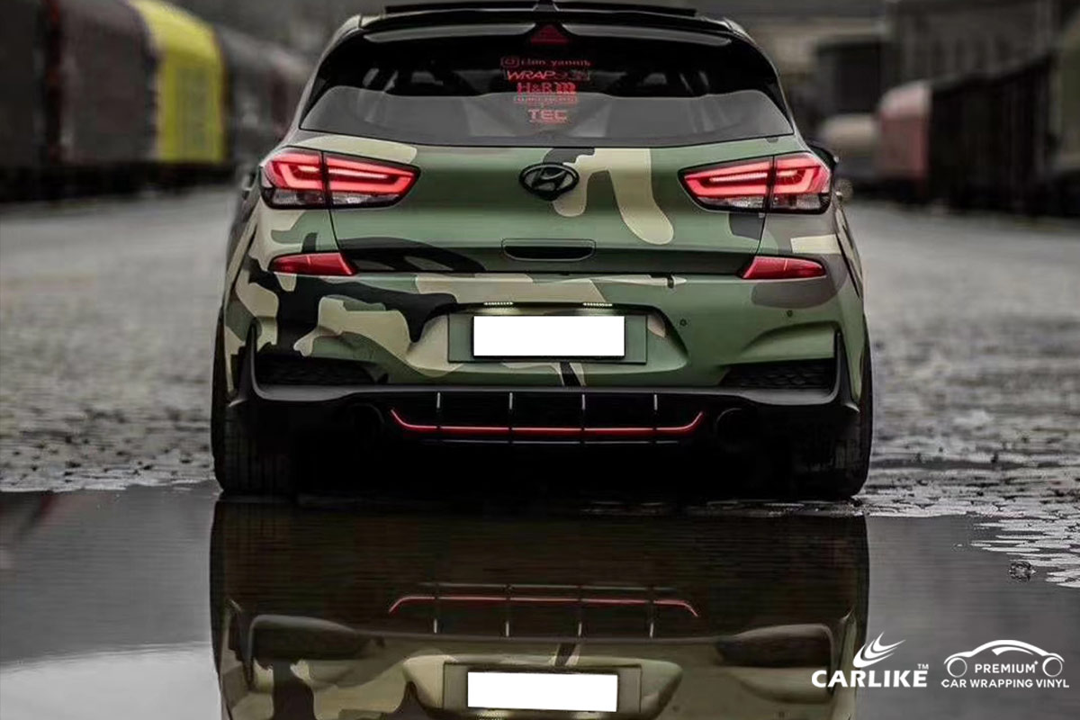 CL-CA-03 forest camouflage car wrap vinyl for BEIJING HYUNDAI