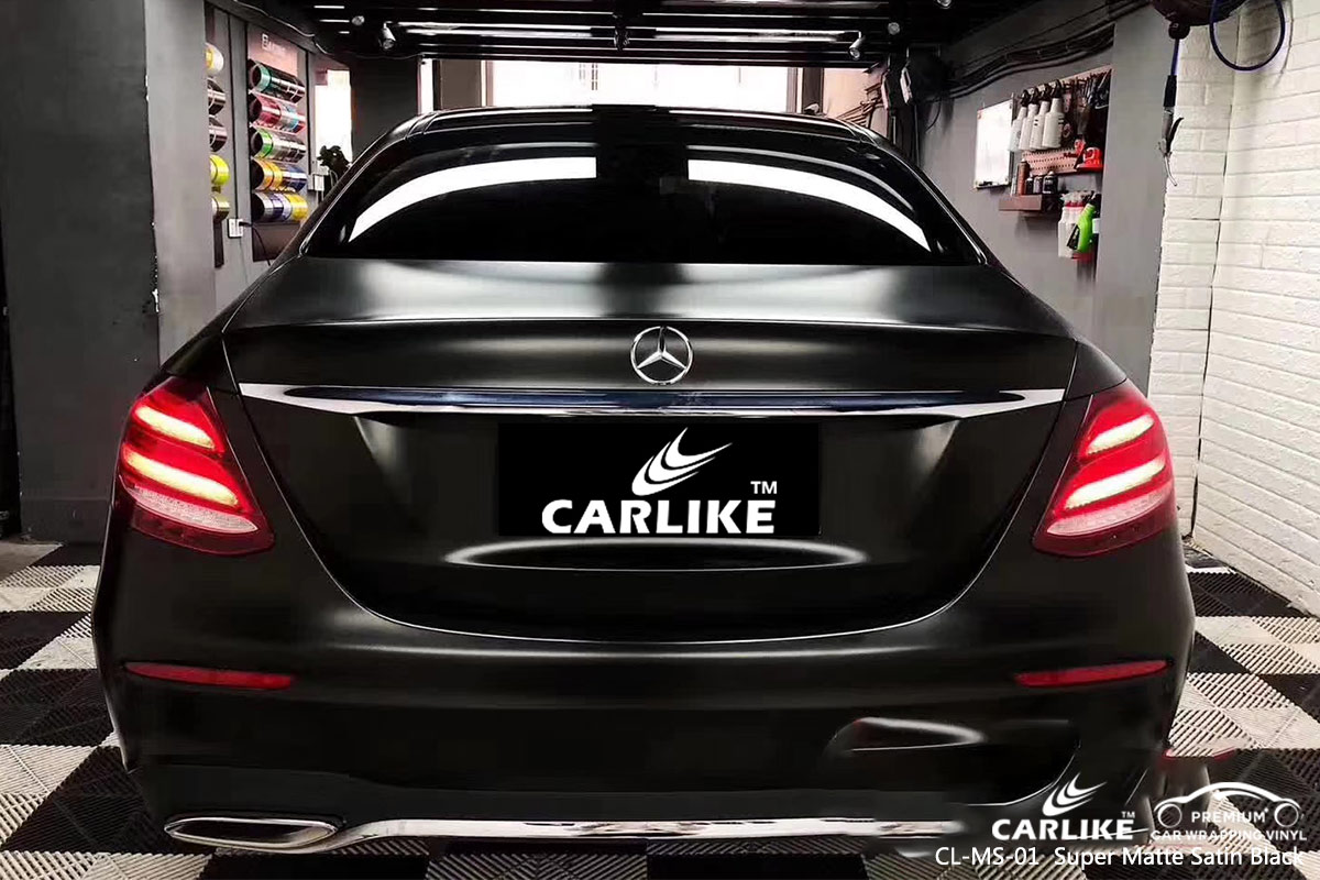 CL-MS-01 super matte satin black car wrap vinyl for MERCEDES-BENZ