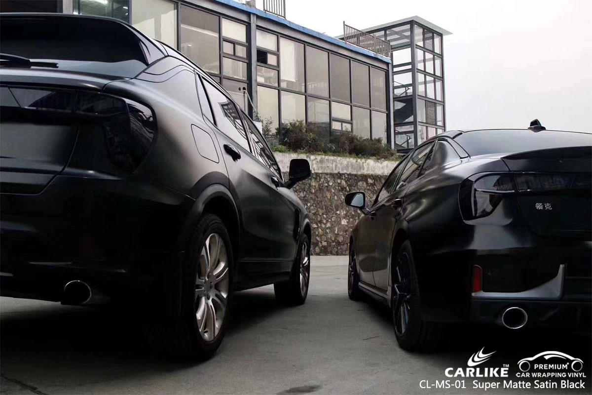 CL-MS-01 super matte satin black car wrap vinyl for LYNK&CO