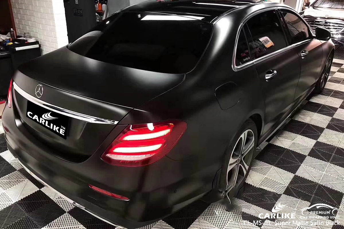CL-MS-01 super matte satin black car wrap vinyl for MERCEDES-BENZ